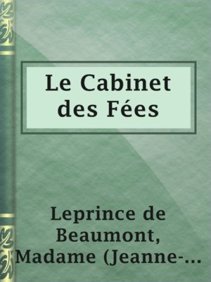 cover image of Le Cabinet des Fées